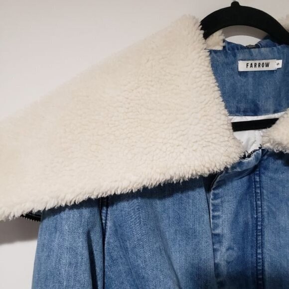 Need Supply Farrow Rio Hooded Jean Coat Jacket size Small - Picture 3 of 16